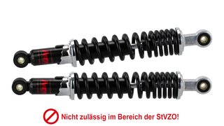 SET: Federbeine 340mm (neue Bauart) 5-fach verstellbar (schwarz/chrom) fr S50, S51, S70 **
