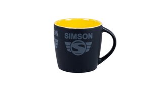 Tasse matt schwarz/gelb SIMSON