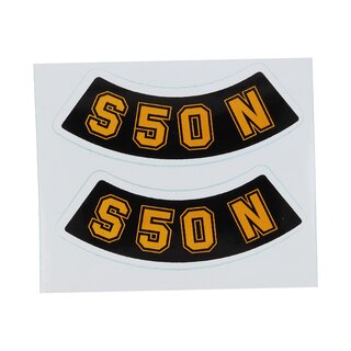 SET: Schriftzug S50N gelb geschwungen