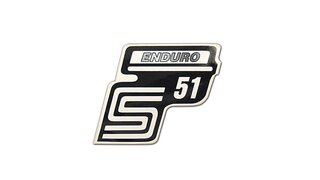 SET: Schriftzug fr Seitendeckel S51 Enduro silber