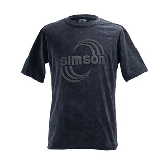 T-Shirt Acid-Washed schwarz Motiv: Simson Cross XS