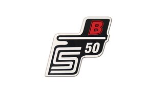 Schriftzug S50 B fr Seitendeckel rot