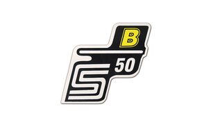 Schriftzug S50 B fr Seitendeckel gelb
