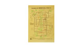 Schaltplan Farbposter (40x60cm) 12V Elektronic fr Simson SR50/1C