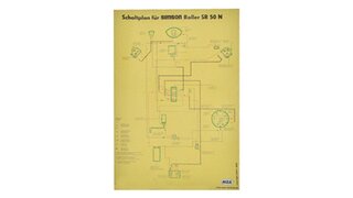 Schaltplan Farbposter (40x57cm) 6V Unterbrecher fr Simson SR50N