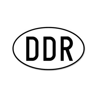 Sticker Schriftzug DDR Gre 105x65mm