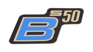 SET: Schriftzug S50 B fr Seitendeckel schwarz-hellblau