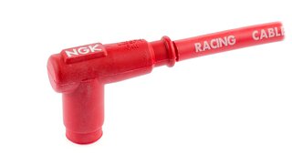NGK Racing-Zndkerzenstecker CR2 (5 K-Ohm) mit rotem Hochleistungs-Silikonzndkabel