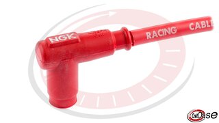 NGK Racing-Zndkerzenstecker CR2 (5 K-Ohm) mit rotem Hochleistungs-Silikonzndkabel