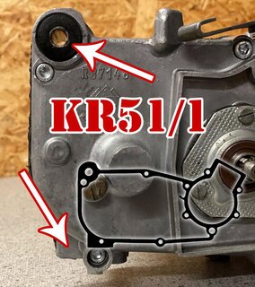 Komplettmotor 50ccm 3-Gang fr KR51/1, SR4-2 mit KR51/1 Gehuse (Motor im Austausch)